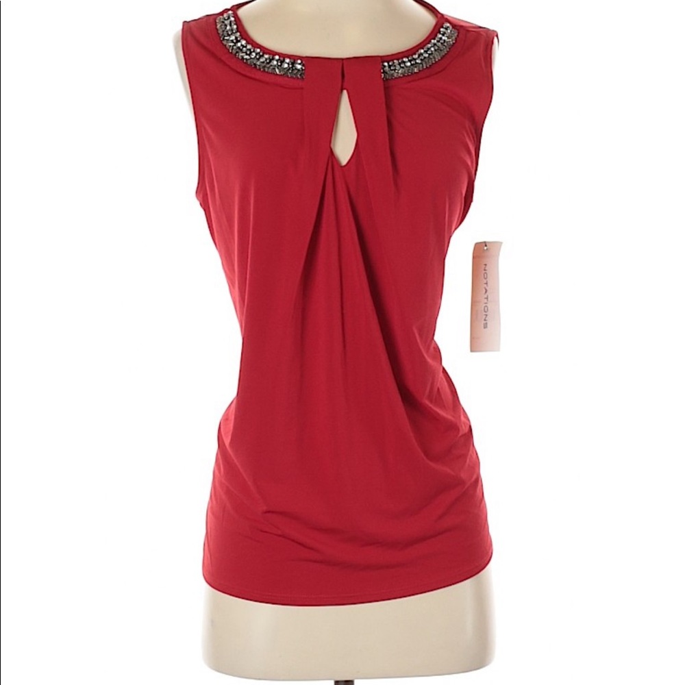 NWT red sleeveless blouse